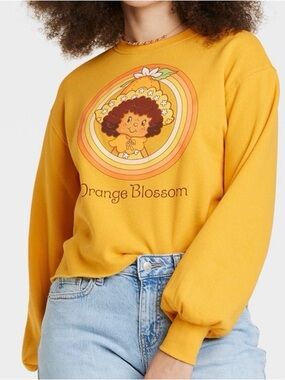 Orange Blossom Graphic Sweatshirt - Golden Mustard